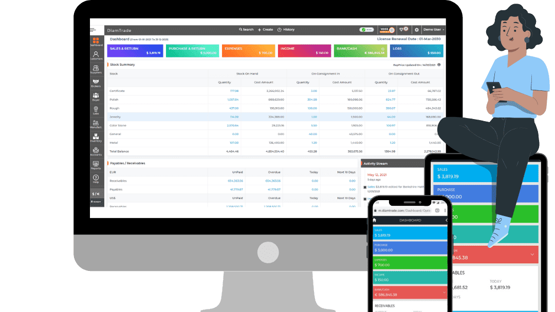 DiamTrade diamond cloud ERP software