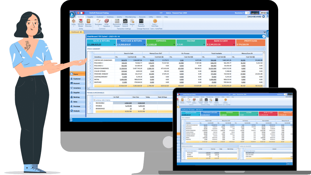 Software for jewelry business sales