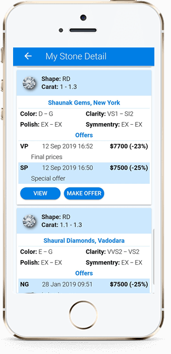 Diamond buyer seller app