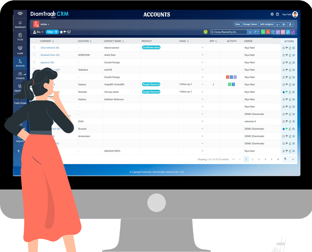 DiamTrade CRM Accounts